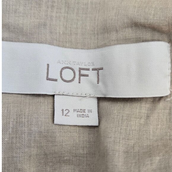 Ann Taylor Loft Black Lace Dress Nude Lining Sleeveless V-Neck Knee-Length 12 - Picture 8 of 9